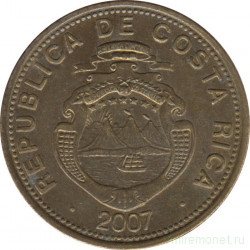 Монета. Коста-Рика. 100 колонов 2007 год.