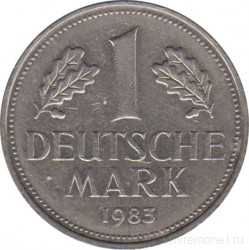 Монета. ФРГ. 1 марка 1983 год. Монетный двор - Мюнхен (D).
