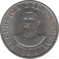 Монета. Парагвай. 100 гуарани 2014 год.