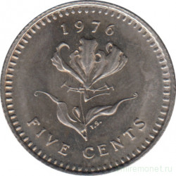 Монета. Родезия. 5 центов 1976 год.