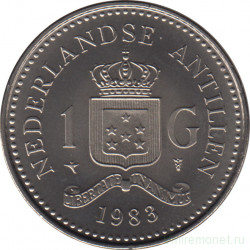 Монета. Нидерландские Антильские острова. 1 гульден 1983 год.