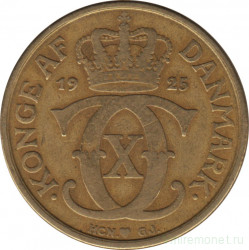 Монета. Дания. 2 кроны 1925 год.
