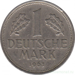 Монета. ФРГ. 1 марка 1963 год. Монетный двор - Карлсруэ (G).