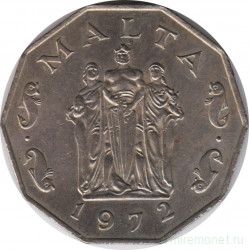Монета. Мальта. 50 центов 1972 год.