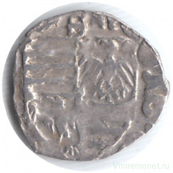 Монета. Венгрия. Сигизмунд I. 1 денарий. (1387-1377) год. 