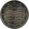 Аверс. Монета. Германия. 2 евро 2017 год. Рейнланд-Пфальц (G).