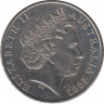 Монета. Австралия. 20 центов 2002 год. ав.