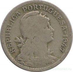 Монета. Португалия. 50 сентаво 1947 год.