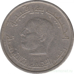 Монета. Тунис. 1/2 динара 1983 год.