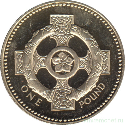 Монета. Великобритания. 1 фунт 2001 год. Пруф.