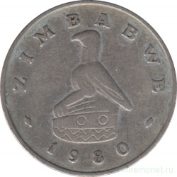 Монета. Зимбабве. 10 центов 1980 год.