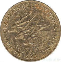 Монета. Центральноафриканский экономический и валютный союз (ВЕАС). 5 франков 1983 год.