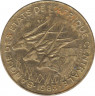 Монета. Центральноафриканский экономический и валютный союз (ВЕАС). 5 франков 1983 год. ав.