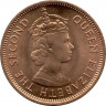 Монета. Маврикий. 2 цента 1969 год.