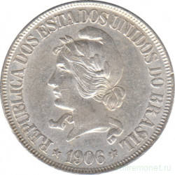 Монета. Бразилия. 500 рейсов 1906 год.