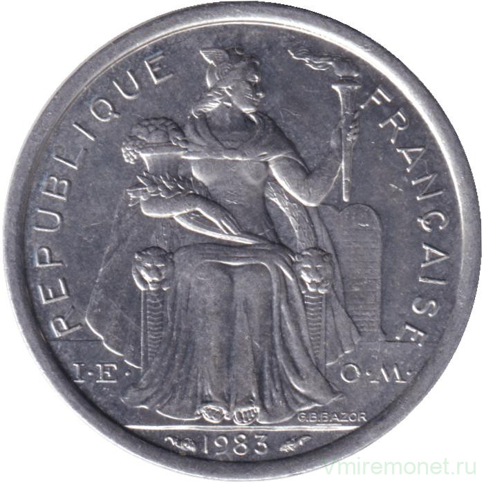 Монета. Новая Каледония. 1 франк 1983 год.
