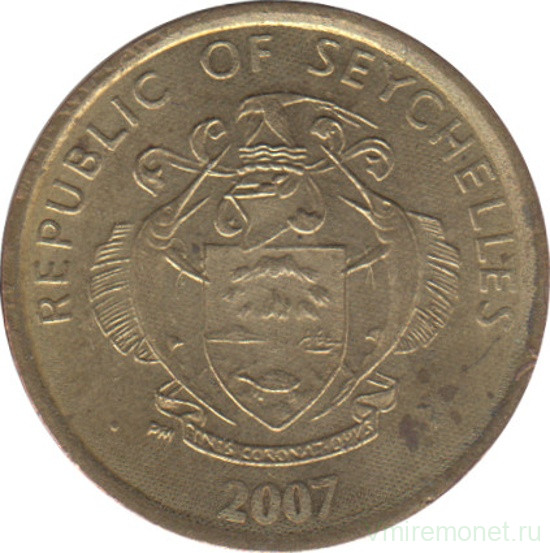 Монета. Сейшельские острова. 5 центов 2007 год.