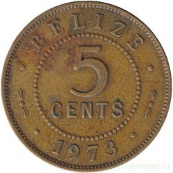 Монета. Белиз. 5 центов 1973 год.