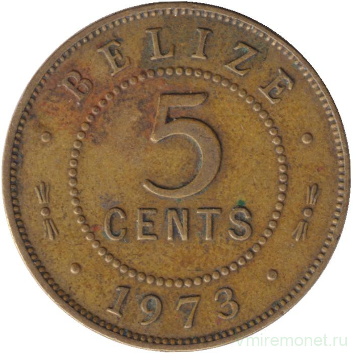 Монета. Белиз. 5 центов 1973 год.