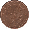 Монета. Германия. 1 цент 2002 год. (D). ав.
