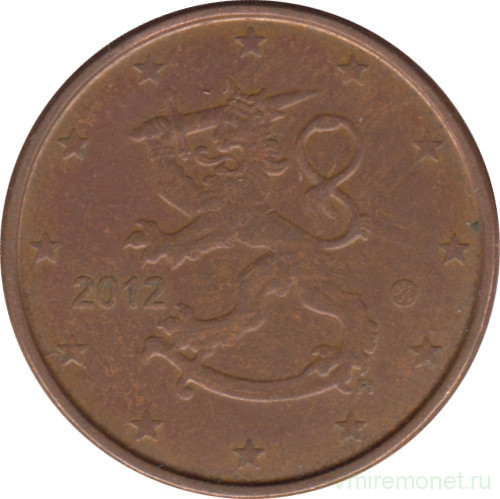 Монета. Финляндия. 5 центов 2012 год.