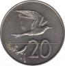 Монета. Острова Кука. 20 центов 1972 год. ав.