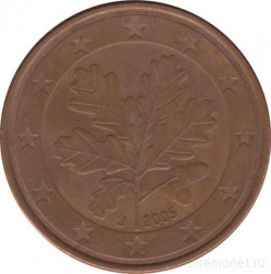 Монета. Германия. 5 центов 2005 год (J).