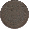 Монета. Германия (Германская империя 1871-1922). 1 пфенниг 1895 год. (J). рев.
