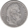 Монета. Франция. 5 франков 1837 год. W.