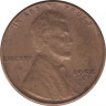 Монета. США. 1 цент 1954 год. Монетный двор S. ав.
