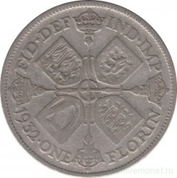 Монета. Великобритания. 1 флорин (2 шиллинга) 1932 год.