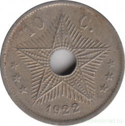 Монета. Бельгийское Конго. 10 сантимов 1922 год.