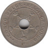 Монета. Бельгийское Конго. 10 сантимов 1922 год. рев.