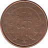 Монета. Португалия. 1 цент 2005 год. ав.