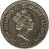 Монета. Острова Святой Елены и Вознесения. 1 фунт 2006 год. ав.