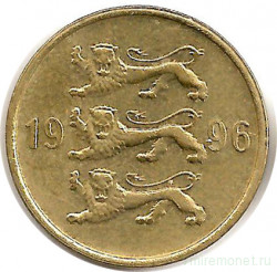 Монета. Эстония. 10 сентов 1996 год.