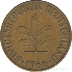 Монета. ФРГ. 5 пфеннигов 1966 год. Монетный двор - Мюнхен (D).