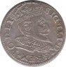Монета. Польша. 3 гроша 1594 год. (Рига). ав.