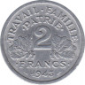 Монета. Франция. 2 франка 1943 год. Монетный двор - Париж. ав.