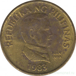 Монета. Филиппины. 25 сентимо 1983 год.
