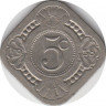Монета. Нидерланды. 5 центов 1938 год. ав.