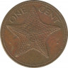 Монета. Багамские острова. 1 цент 1974 год. ав.