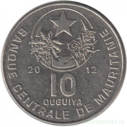 Монета. Мавритания. 10 угий 2012 год.