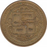 Монета. Непал. 2 рупии 2003 (2060) год. Магнитная. ав.