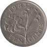 Монета. Бермудские острова. 10 центов 1983 год. ав.