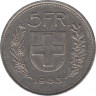  Монета. Швейцария. 5 франков 1983 год. ав.