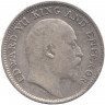 Монета. Индия Британская. 1/4 рупии 1907 год.