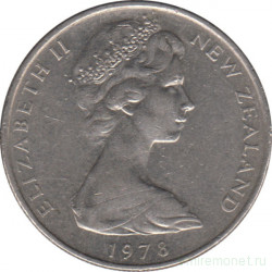 Монета. Новая Зеландия. 10 центов 1978 год.