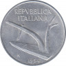 Монета. Италия. 10 лир 1954 год. ав.