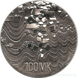 Монета. Финляндия. 100 марок 1992 год. 75 лет независимости Финляндии.